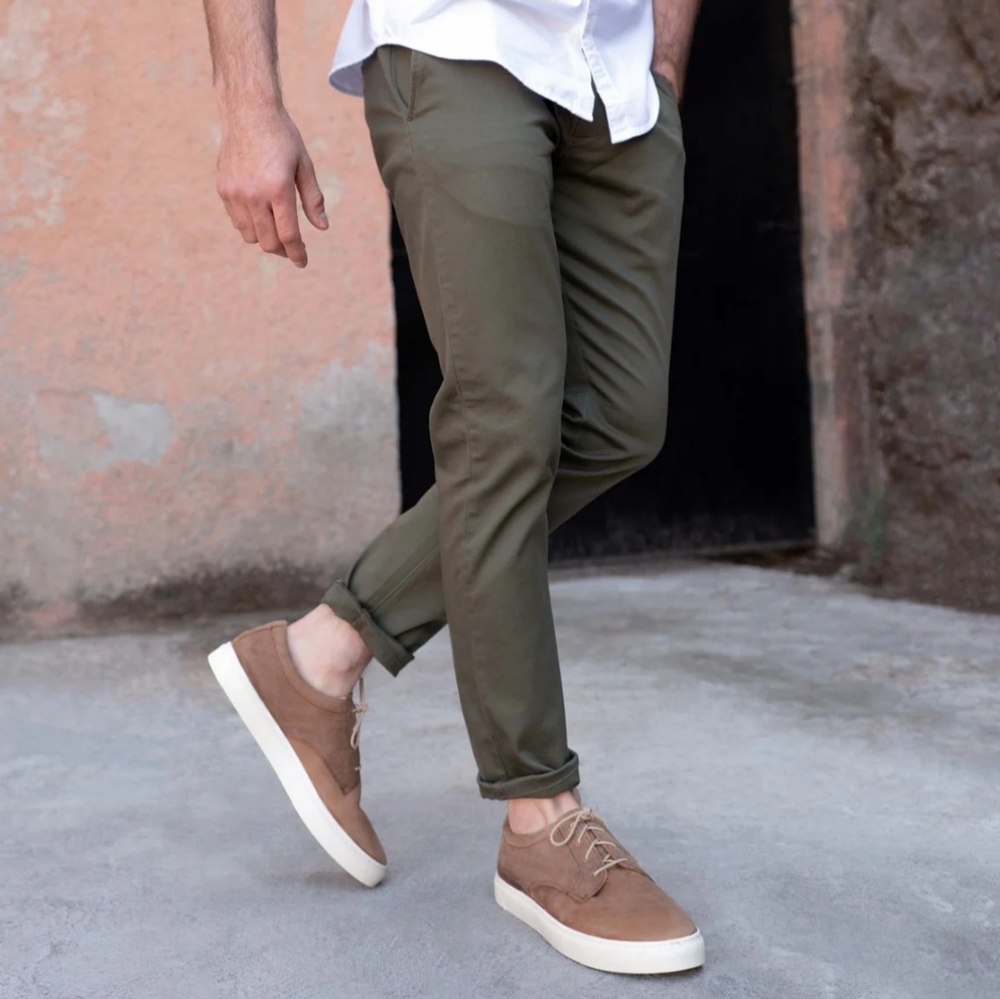 Nisolo Men's Low-Top Sneakers in Light Beige - Picture 5 of 14